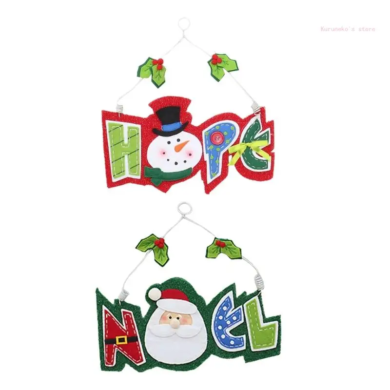 

Adjustable Rope Christmas Fabric Plaque Hanging Pendant Xmas Decoration