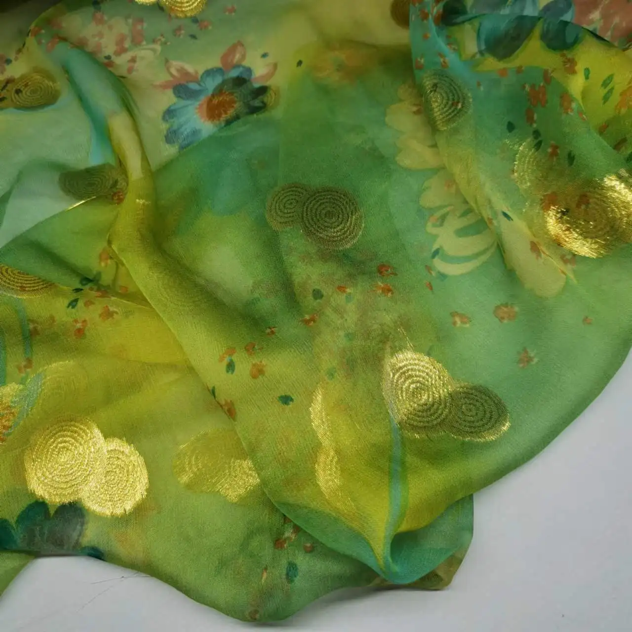Saree Mulberry Silk Metallic Lurex Brocade Metallic Sudan Toub Fabric Soft Somali Dirac DIY Cloth Dress Scarf Material