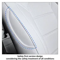 Car Seats Cover For Tesla Model 3 Y Nappa Leather Full Surround Style Factory Wholesale Price White Cushion Interior Accessories 5