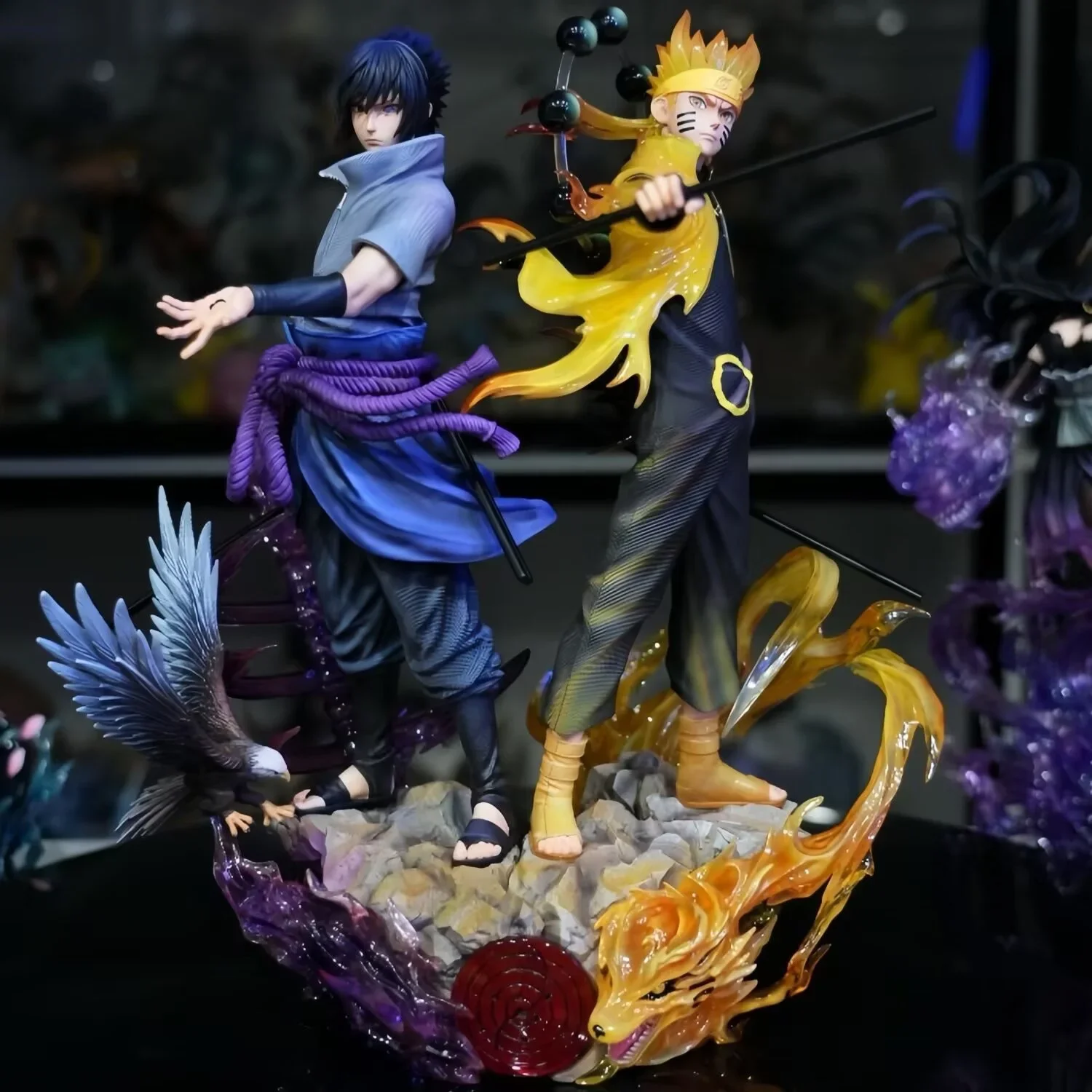 Naruto Anime Character Action Figure Set - Naruto, Kakashi, Sasuke, Itachi Figurines for Decoration Collection