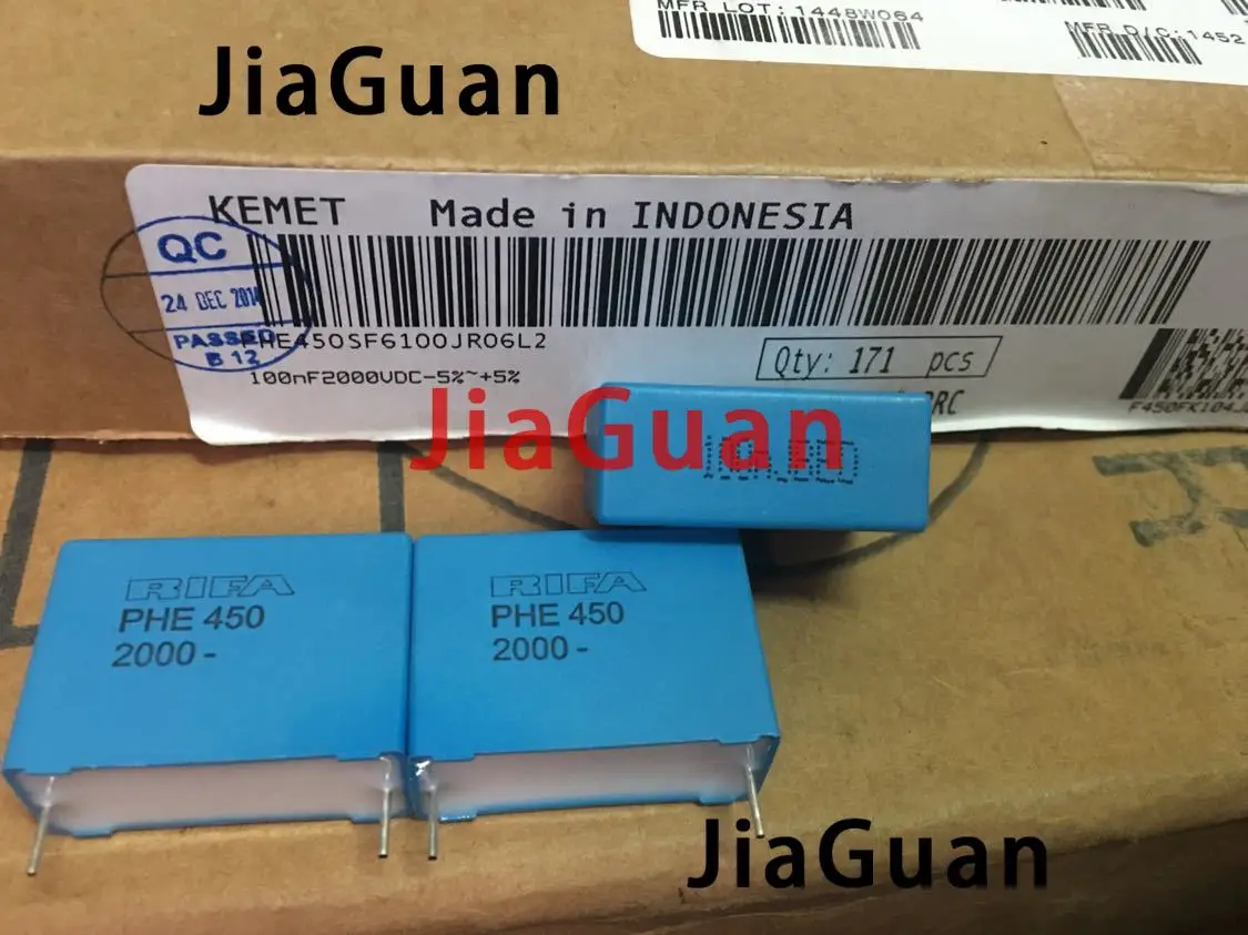 

4PCS RIFA PHE450 0.1uF/2000V P28MM MKP 104/2000V audio blue film Capacitor 450 100nF 104 0.1UF 2KV