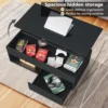 Lift Top Coffee Table with Storage LED Coffee Table Morden High Gloss Living Room 3 Tiers Modern Tea Table 5