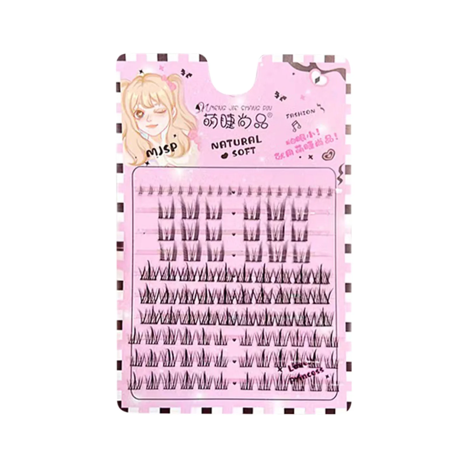 

Grafted Fake Eyelashes for Women Soft Comfortable No Irritation Segmented Eyelashes for Dating Wedding Choices