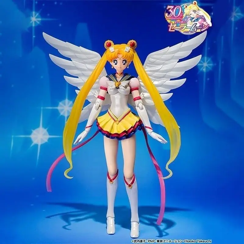 

Original Anime Shf Eternal Sailor Moon Tsukino Usagi Princess Serenity New Queen Serenity Pvc Action Figure Model Toys Gift