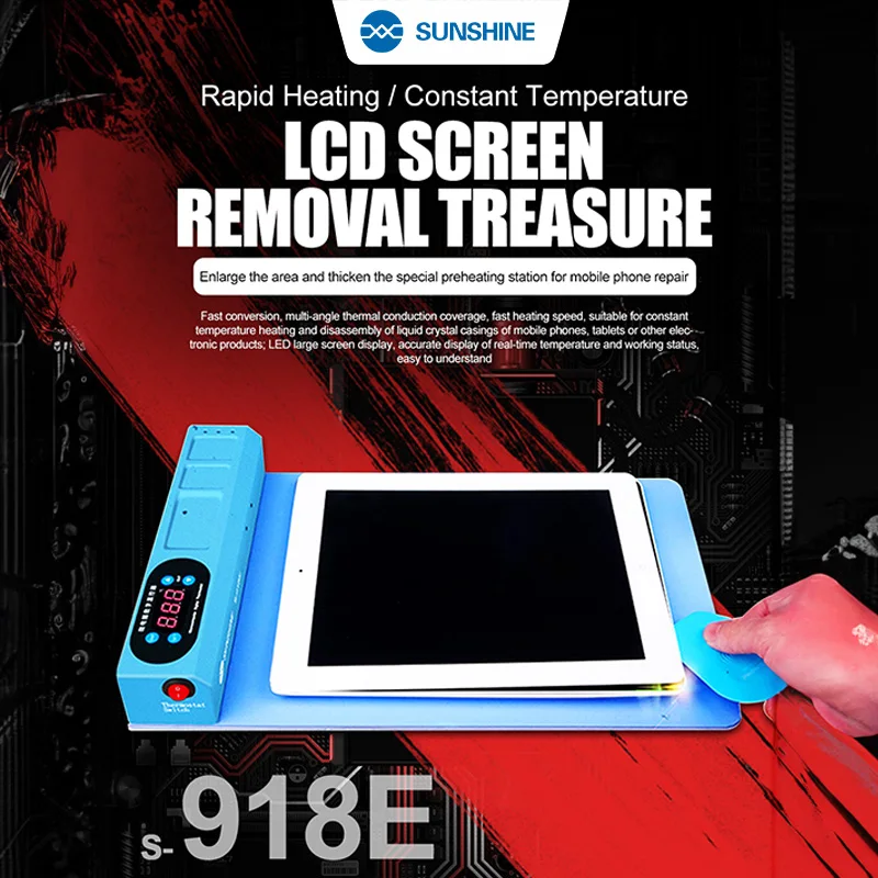 

SUNSHINE S-918E цифровой ЖК-дисплей экран разделитель для пальцев для iPhone iPad экран Заменить инструмент нагрева этап сепаратор