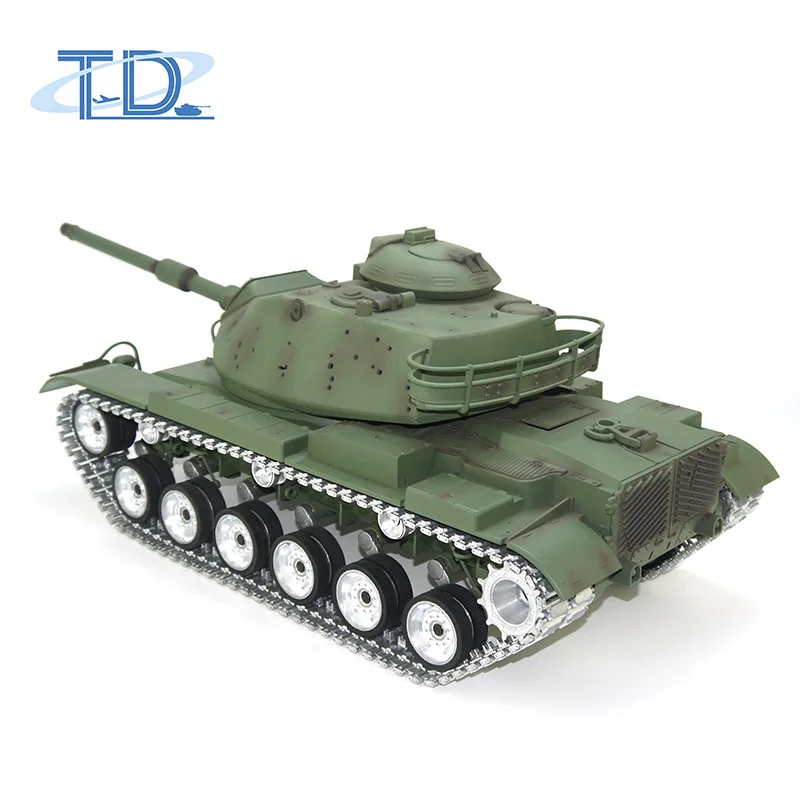 TD M60A3 미국 1/16 RC 탱크 원격 조종 BB 적외선 전투 탱크 금속 바퀴 배럴 리코일 모델 장난감 (남아용) TH23292