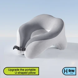 Ergonomic Memory Foam Travel Neck Pillow for Ultimate Comfort (GRAY)