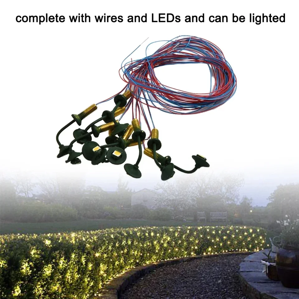 Scale Light Post Model Building Lights Miniature Lamp Post 5 X HO / OO Scale Model Train ...