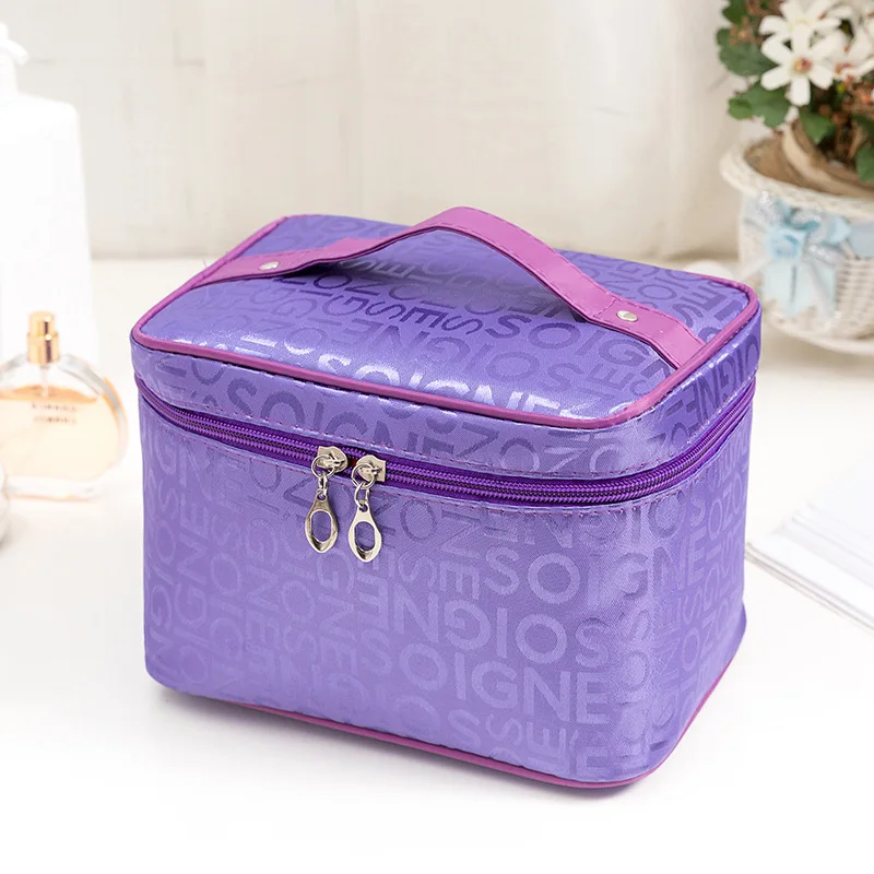 Women's makeup bag large capacity cosmetics storage bag foldable toilet wash bag travel essentials handheld cosmetic bag 5