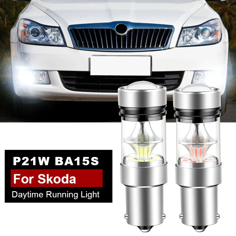 

2x For VW Passat B7 2010 2011 2012 2013 2014 LED Daytime Running Light DRL Bulb Lamp Canbus No Error P21W BA15S 1156