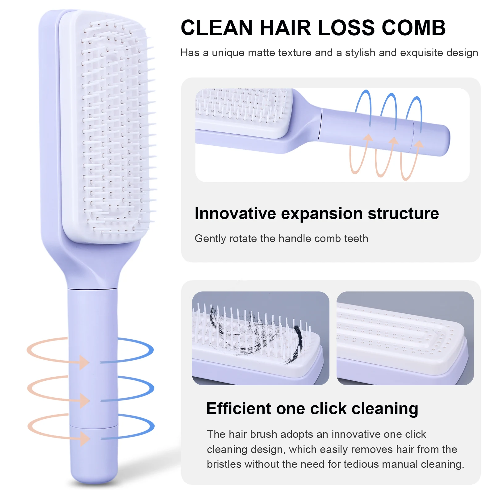 Description Picture 4 of item3D Air Cushion Massager Brush Rotating Airbag Massage Comb Hairdressing Hair Massage Scalp Brush Scalp Massage Comb for All Hair