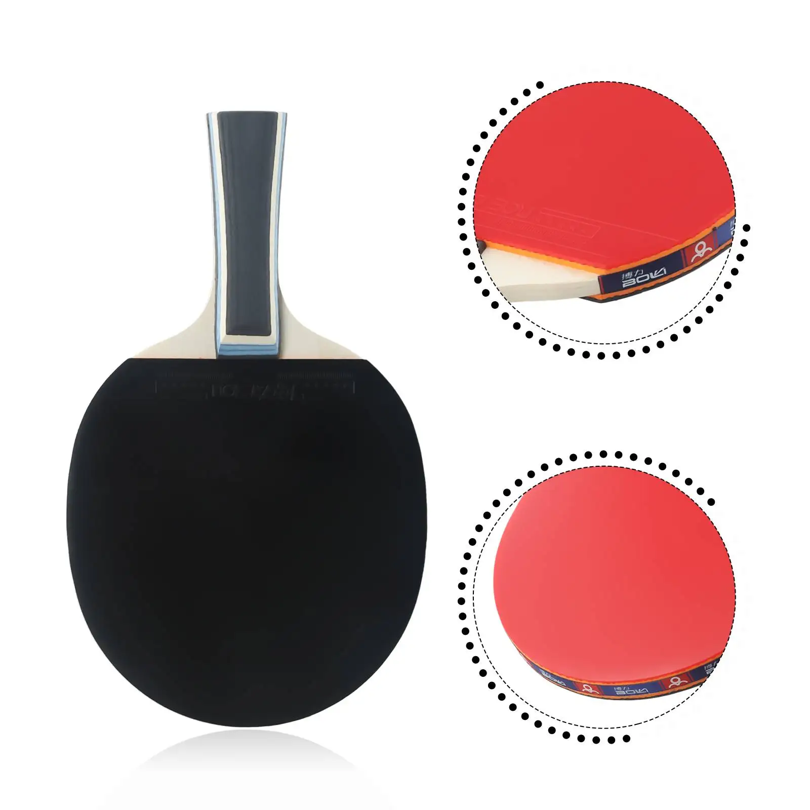 

Strong Spin Table Tennis Racket With Bag 7 Ply Wood Ping Pong Bat Paddle Long Handle All-round Type Racquet Pingpang Bat Gear