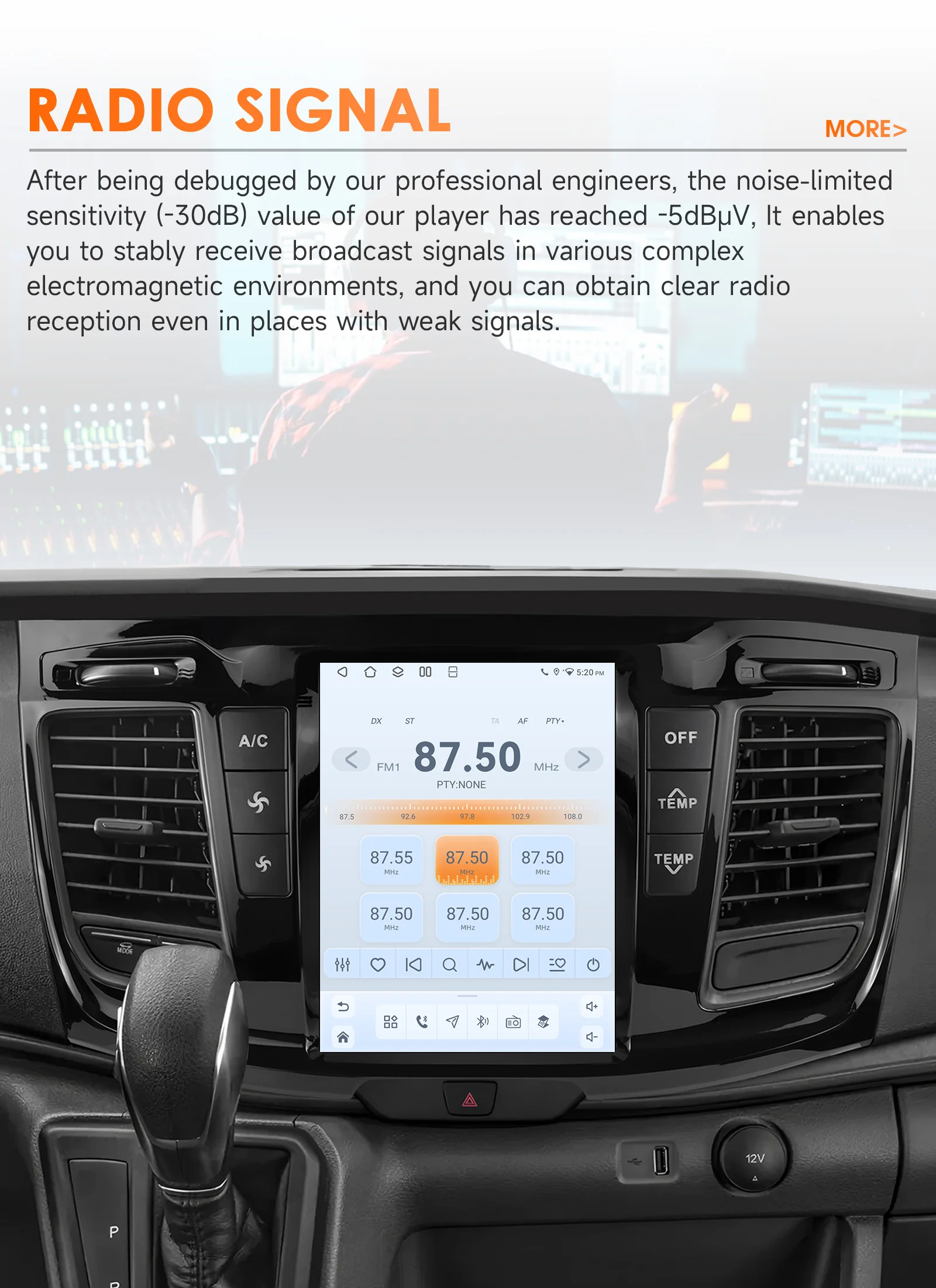 9,7-Zoll-Autoradio mit AI Carplay und Android 14 für FORD Transit 2021 2022 2023 Multimedia mit Snapdragon 8-Core-Prozessor, GPS und 360-Grad-Kamera. – Detail 20