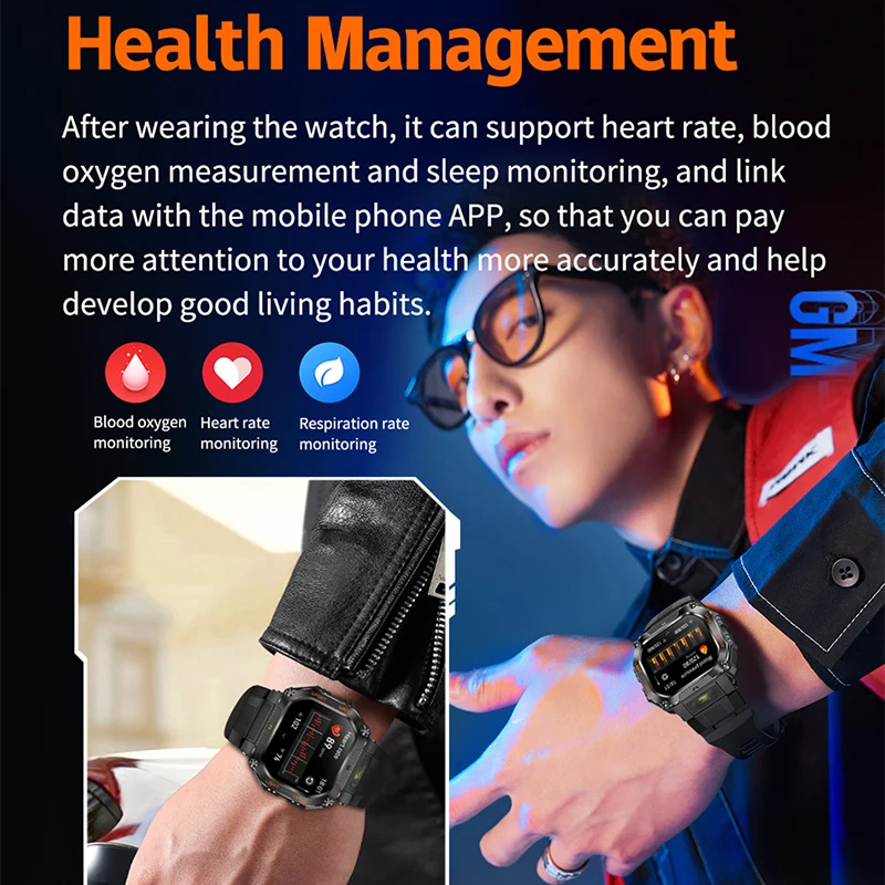 2025 New Sports Smart Watch Man 30 ATM Waterproof 1.75 Inch HD Screen Bluetooth Call 100+ Sports Mode Compass Smartwatch Men