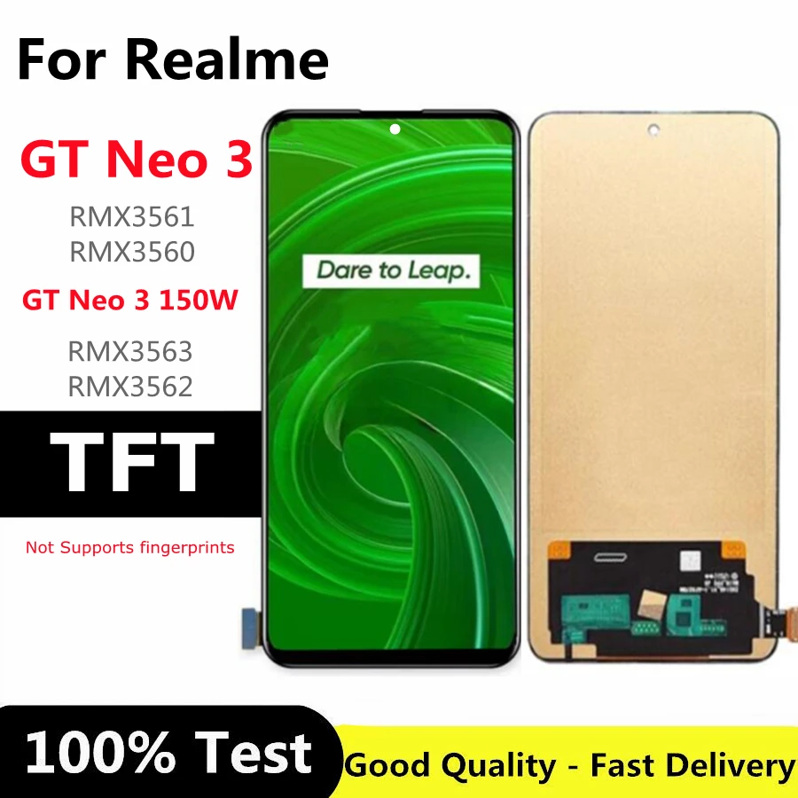 

TFT 6.7 Inch For Realme GT NEO 3 RMX3561 RMX3560 RMX3563 LCD Display Touch Screen Digitizer Assembly Replacement