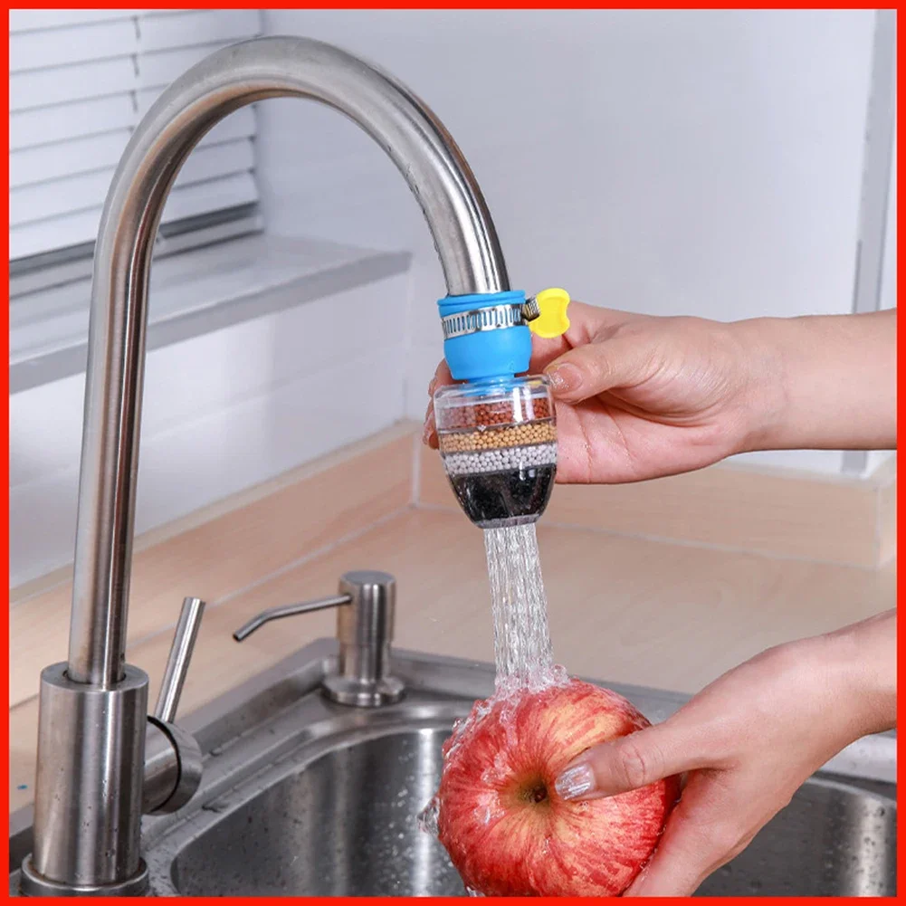 

Kitchen Faucet Tap Water Purifier for Household 5 Layers Water Purifier Filter Activated Carbon Filtration Mini Faucet Purifier
