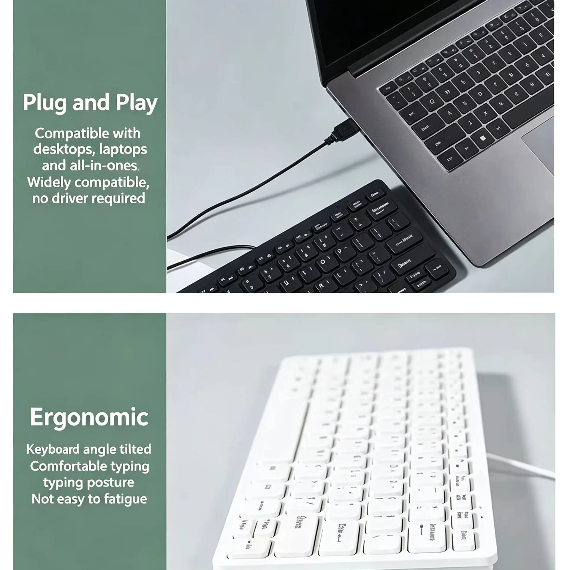 UltraSlim USB Wired Silent Keyboard