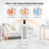 Sejoy 2000W Electric Heater Home 3 gears 220v EU Plug Space Heater PTC Ceramic Heater,with Timing,Automatic Swing,Heating Fans 3