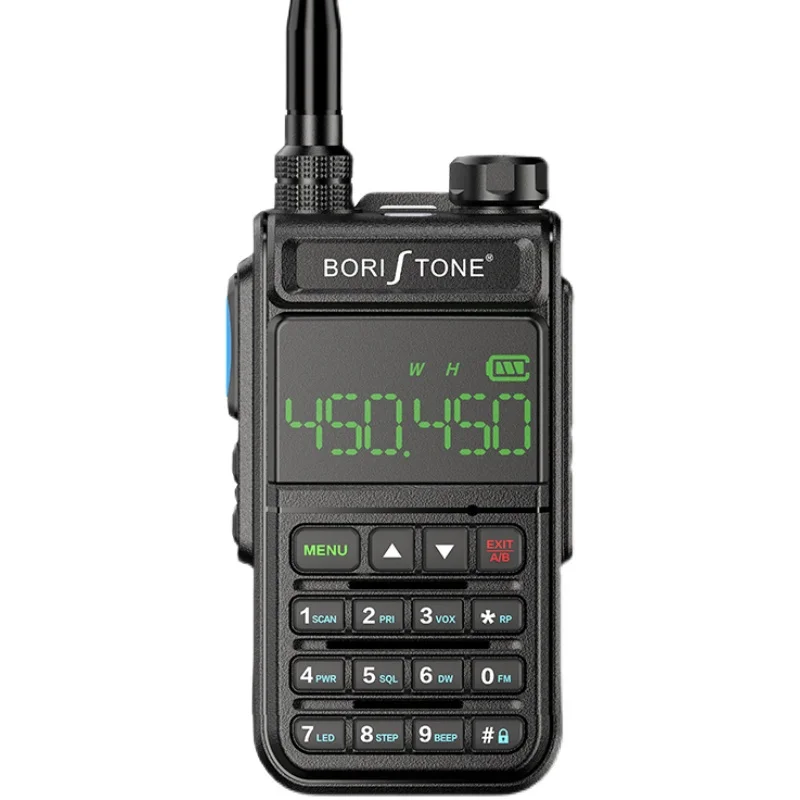 6R Ham Radio Bidirezionale Schermo Di Sfondo Nero Tastiera Ricetrasmettitore Multibanda Scanner A Banda D'Aria Ricevitore Tipo C Chargeing Intercom