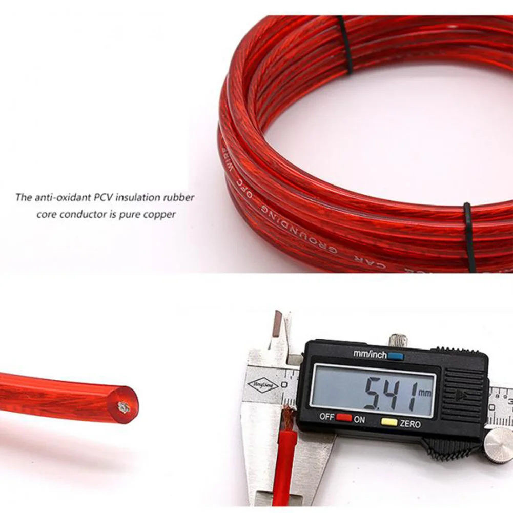 Car Audio Speakers Wiring kits Cable Amplifier Subwoofer Speaker Installation 10GA Power Cable 60 AMP Fuse Holder