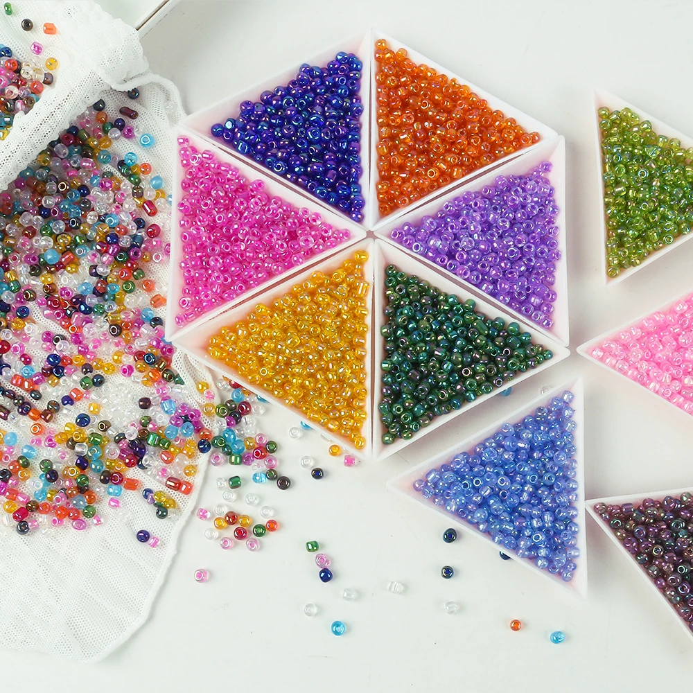 2/3/4mm Spacer Glass Seed Beads AB Colorful Czech Glass Seedbead Handmade Jewelry DIY Making Garments Sewing Bead 20g/lot