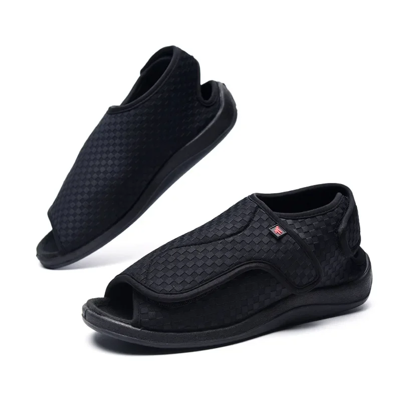 Diabetic Shoes Spring Summer Man Comfortable Breathable Medical Orthopedics Diabetes Rubber