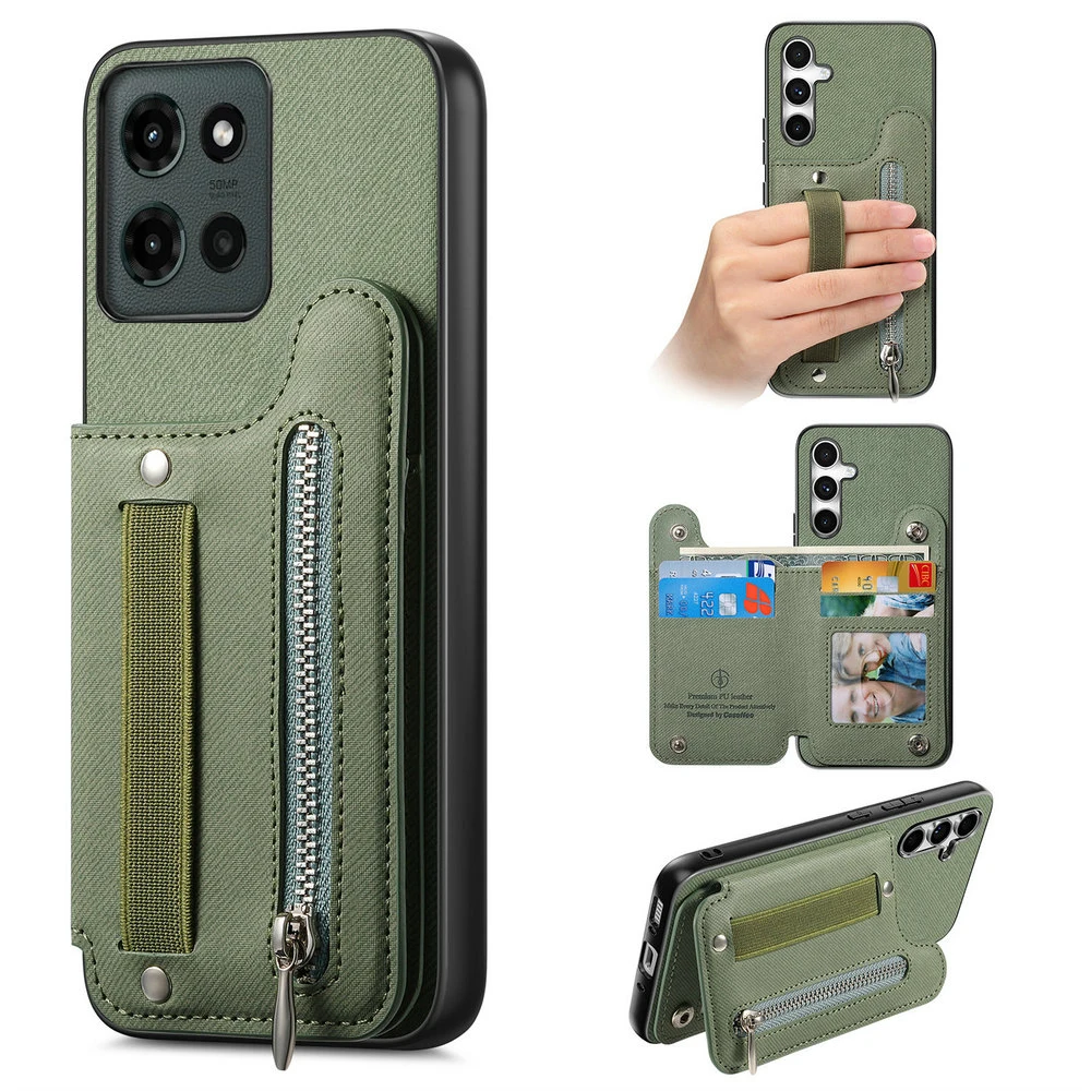 Luxury RFID Card Leather Zipper Case - Power 5G Edition