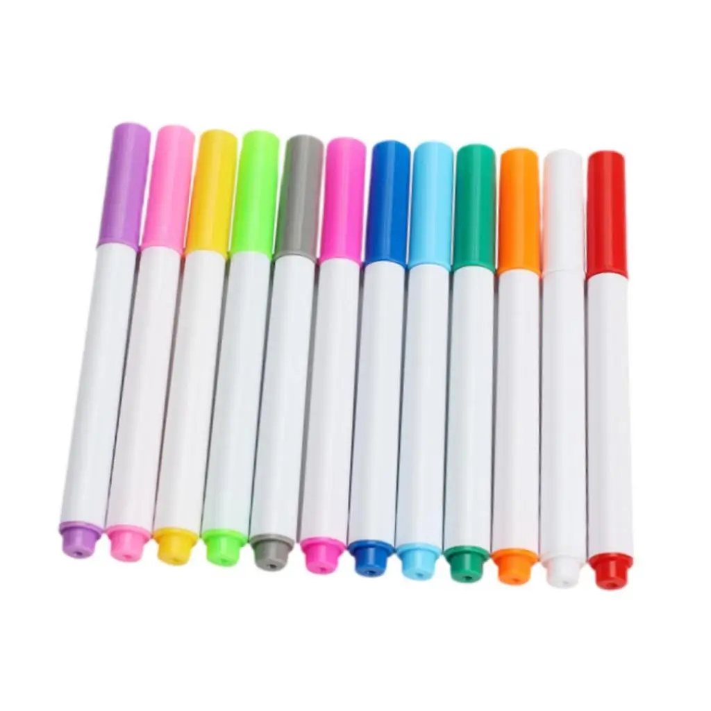 12x Liquid Chalk Markers Kit Wet Erase Blackboard Signs for Leathers