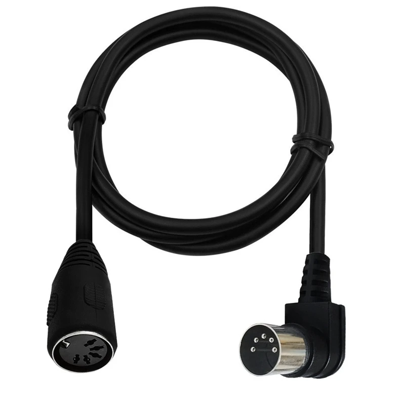 수-암 플러그 연장 코드 라인 MIDI 케이블 din-5pin 어댑터, 90 도 엘보 케이블, DIN 플러그 5 핀, 0.5m, 3m