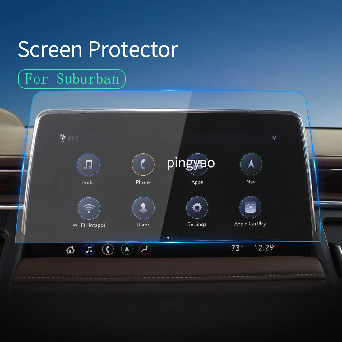 

Защитная пленка из закаленного стекла навигационная защита для экрана Carplay для Chevrolet пригород 2023, автомобильный аксессуар для интерьера