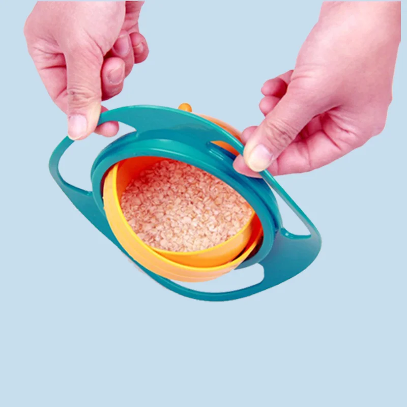 Universal Baby Feeding Dish Gyro Bowl 360 Rotate Spill-Proof Food-grade PP Dishes Children's Tableware Set