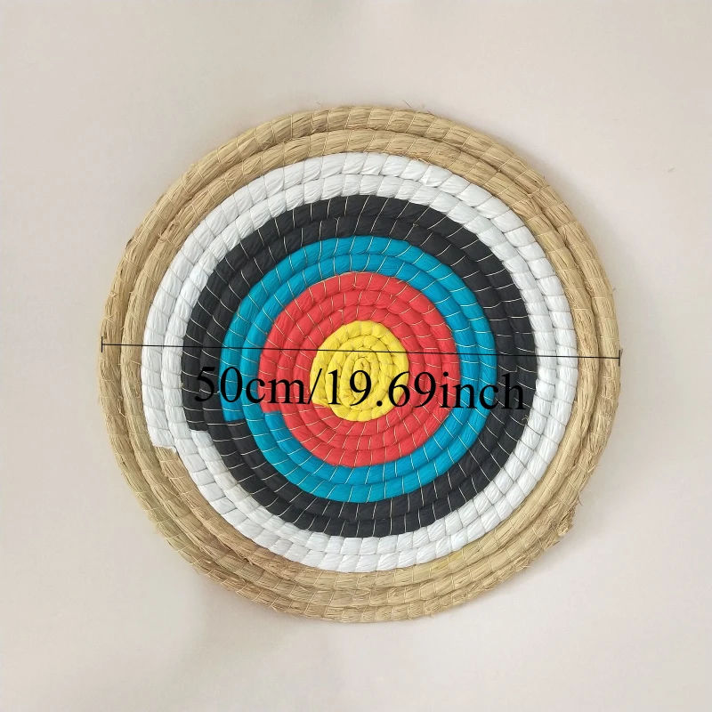 50 cm 1/2 strato 6 anelli bersaglio per tiro con l'arco in paglia bersaglio per arco fatto a mano arco freccia bersaglio per arco ricurvo arco lungo o arco composto - immagine 6