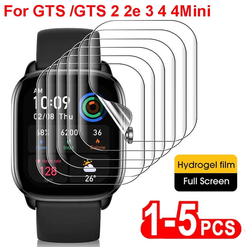 

Гидрогелевые пленки для Amazfit GTS 4 GTS4 Mini, Защита экрана для Huami Amazfit GTS/GTS 2 2Mini GTS3, защитные аксессуары