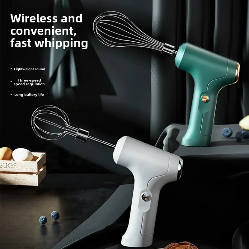 Wireless Handheld Electric Egg Beater Kitchen Baking Tool For Whisking Cream And Stirring Eggs Home Use Small Appliance