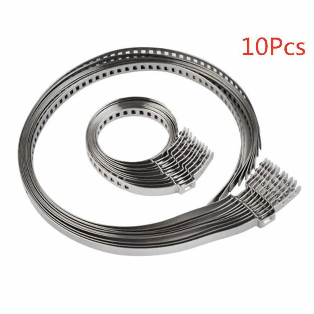 10pcs Universal Axle CV Joint Boot Crimp Clamps Stainless Steel Adjustable 32-41mm 70-127mm Driveshaft CV Boot Crimp Clips cv boot clamp stainless steel clamp clips