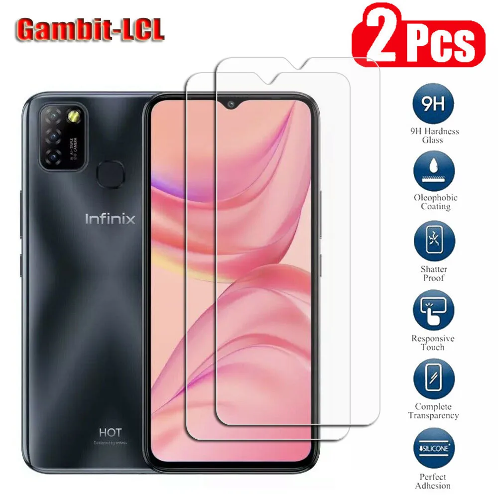 3 pezzi di vetro temperato per Infinix Hot 10 Le 9 Play 10S