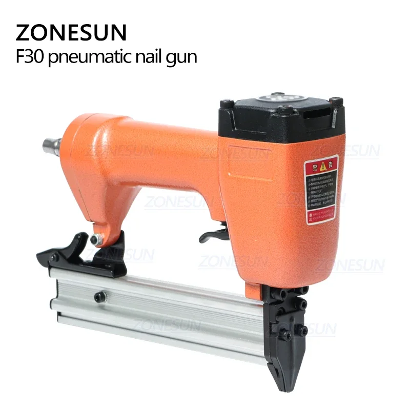 ZONESUN F30 Carpenter Pneumatic Nail Gun Woodworking Air Stapler Nails Home DIY Carpentry Decoration