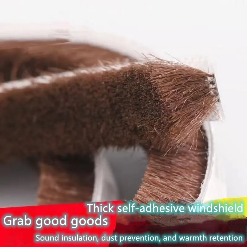 5/10/20 Meter Self-Adhesive Weather Stripping for Home Door & Window Soundproofing Dustproof Windproof Brush Strip - Image 3