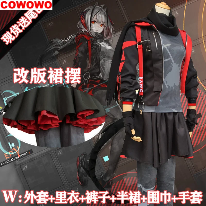 

COWOWO Arknights W Wig Ears Tail Woemn Cosplay Costume Cos Game Anime Party Uniform Hallowen Play Role Clothes Clothing