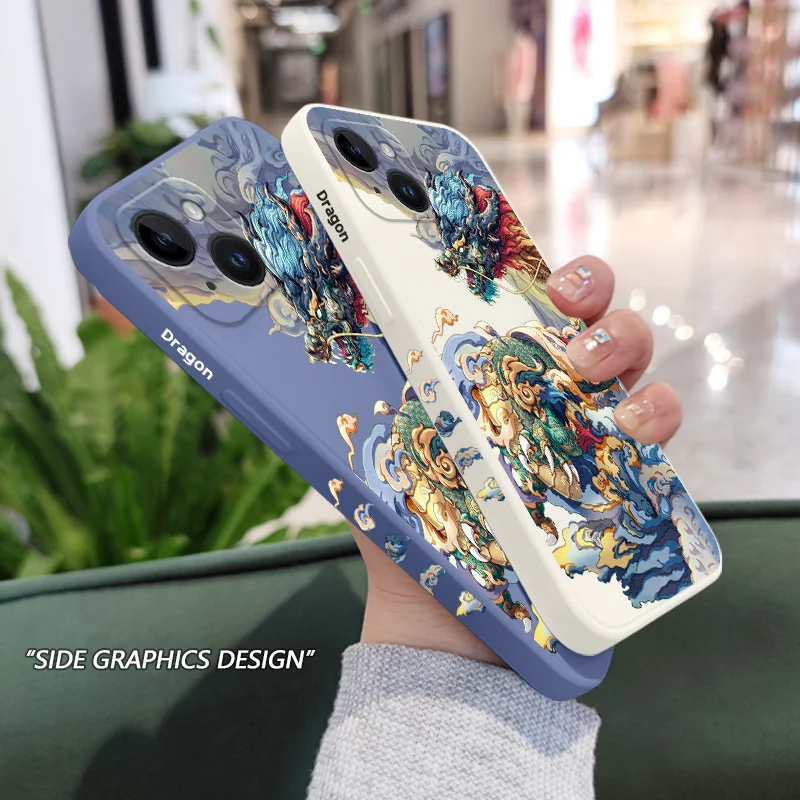 Фото Чехол Dragon Soars для телефона iPhone 15 14 13 12 11 Pro Max Mini X XR XS SE2020 8 7 Plus 6 6S Plus, чехол №4