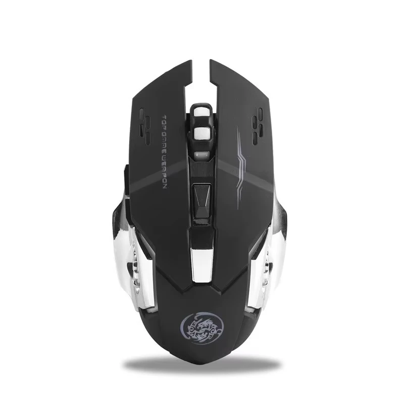 Rechargeable RGB LED Ergonomic Wireless Mouse with Type-C Connection