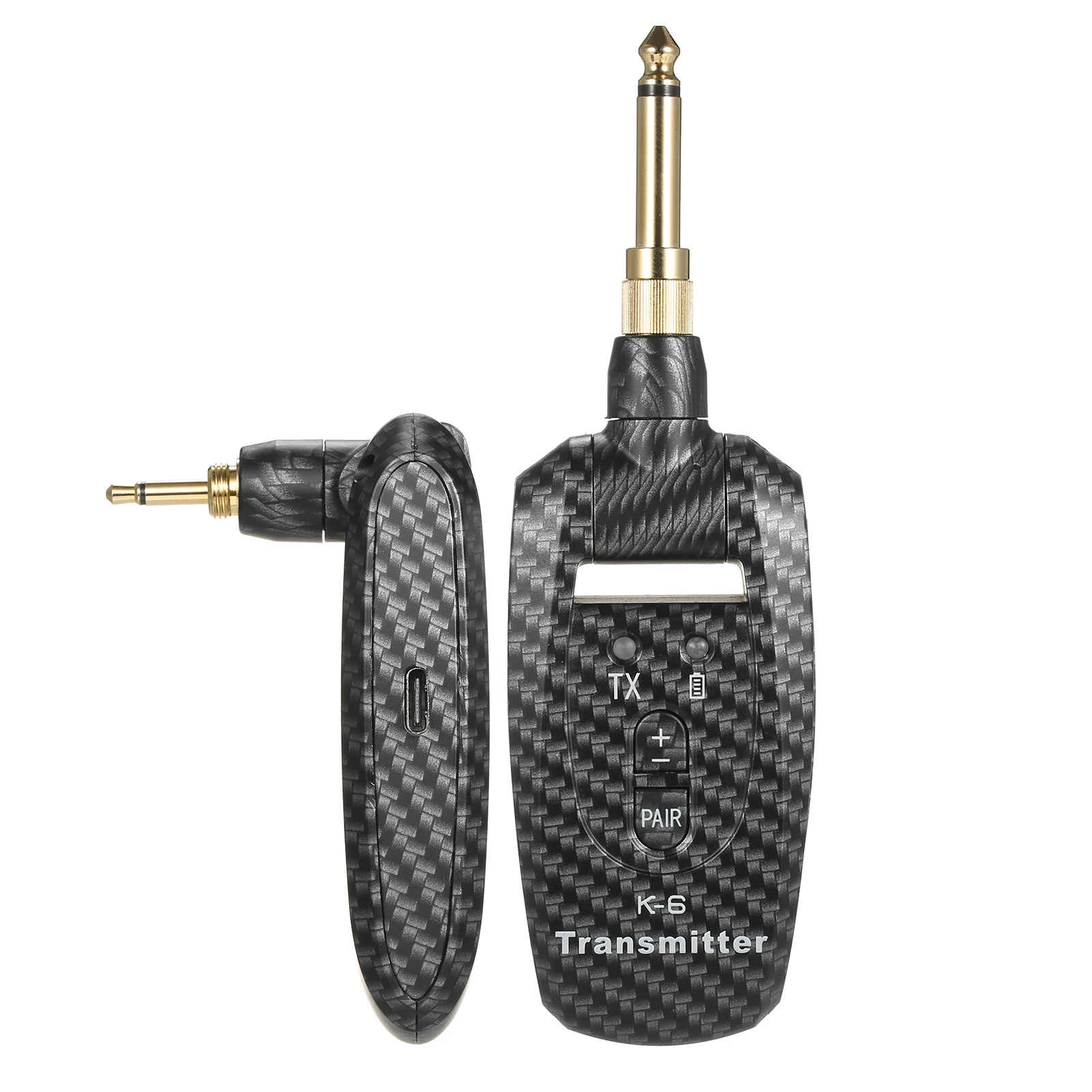 

Portable UHF Wireless Guitar Transmitter and Receiver Set 50M Transmission Range Audio Wireless System Built-in Lithium Battery