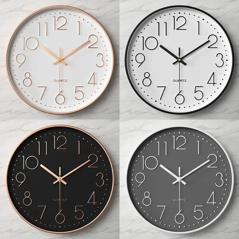 

Minimalist Modern Mounted Wall Clock Creative Wall Clock Household Item Living Room Office Wall Decoration Wall Sticker Clock