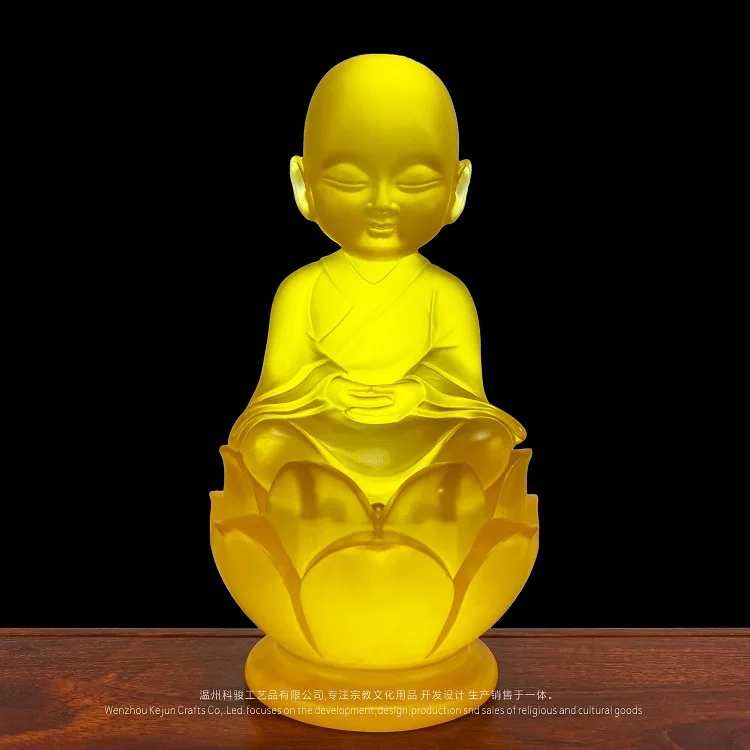 

Wholesale of Water Coloured Glass Buddha Statue and Resin Crafts