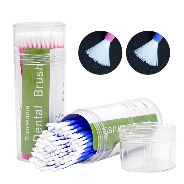 100pcs/bag Dental Disposable Applicators Brushes Dental Lab Long Micro Brush  Teeth Whitening Oral Dentist Materials Accessories - Dental Consumable -  AliExpress