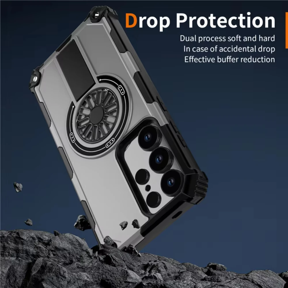 Armour Magnetic Stand Shockproof Phone Case with MagSafe Compatibility