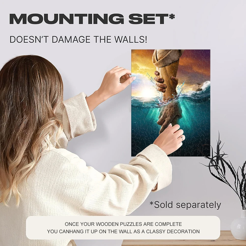 The Hand Of God Jigsaw Puzzle Activity Games Jesus Christ Wooden Puzzle Art Playset Marvel Wood Puzzles For Adults Toys For Boys 5