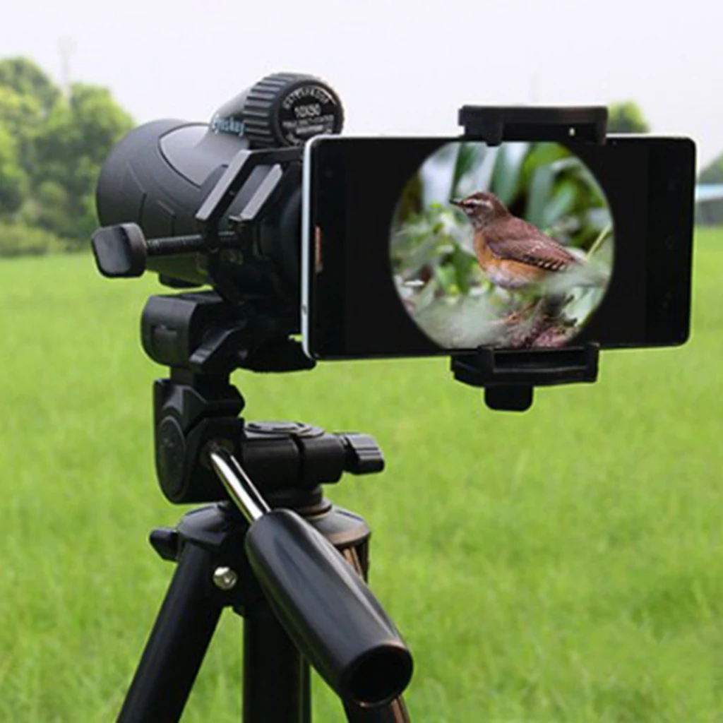 Universal Cell Phone Telescope Adapter Mount Monocular Spotting Scope Telescope Mobile Phone Holder Bracket Support Eyepiece