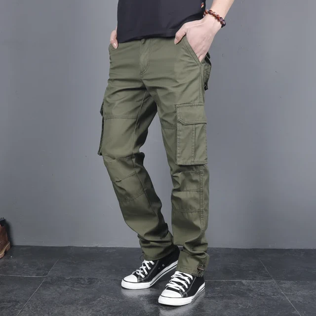 Khaki Men Cargo Pants Loose Army Tactical Pants Mens Multi-pocket Trousers  Pantalon Black Homme Male Military Overalls 2022 New - AliExpress