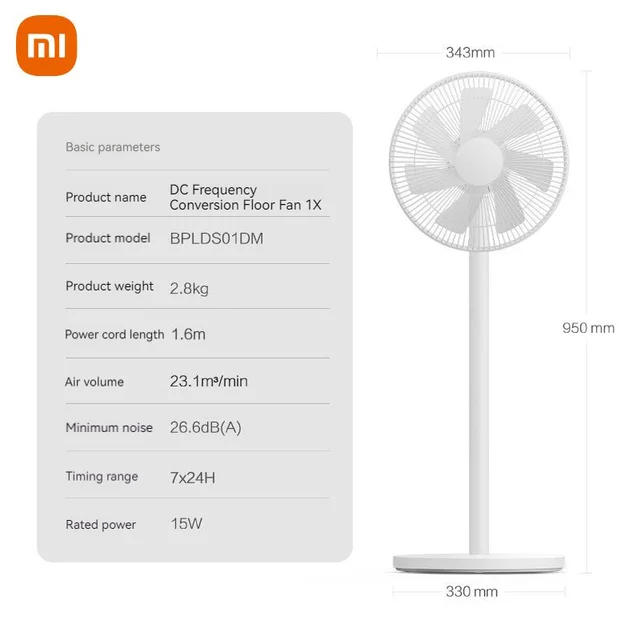 XIAOMI MIJIA Smart DC Inverter Floor Fan 1X Upgraded Version